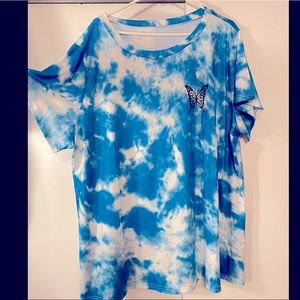 Shein- tie dye butterfly tshirt